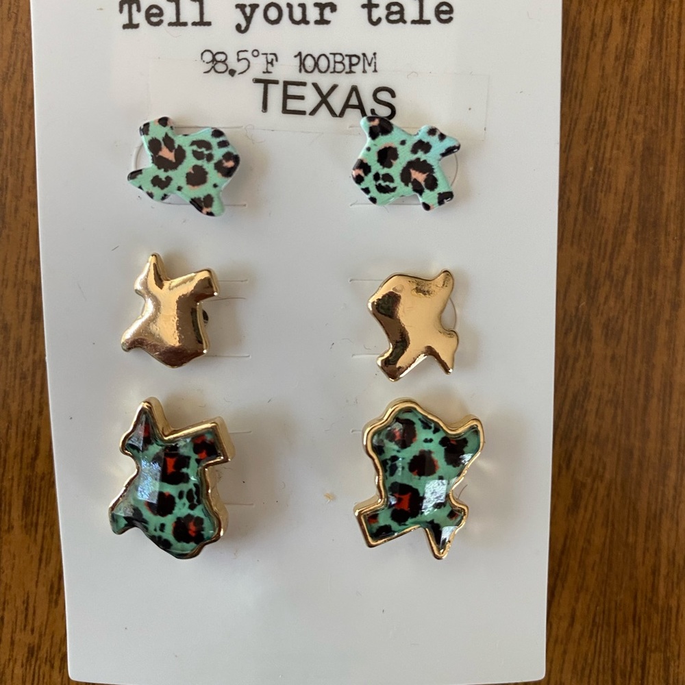 Leopard Texas Studs